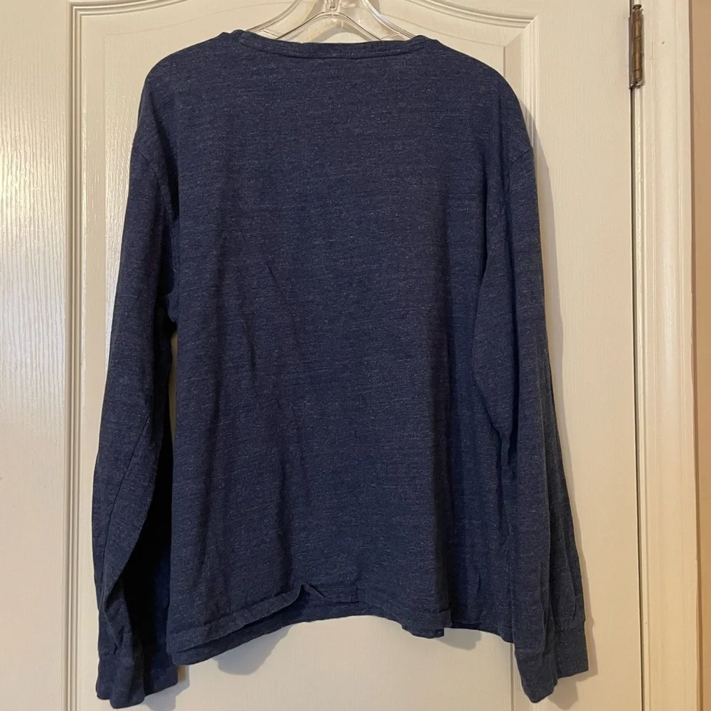 Polo Ralph Lauren Long Sleeve Shirt Tee Cotton  Pony Logo Blue Size XXL Crewneck